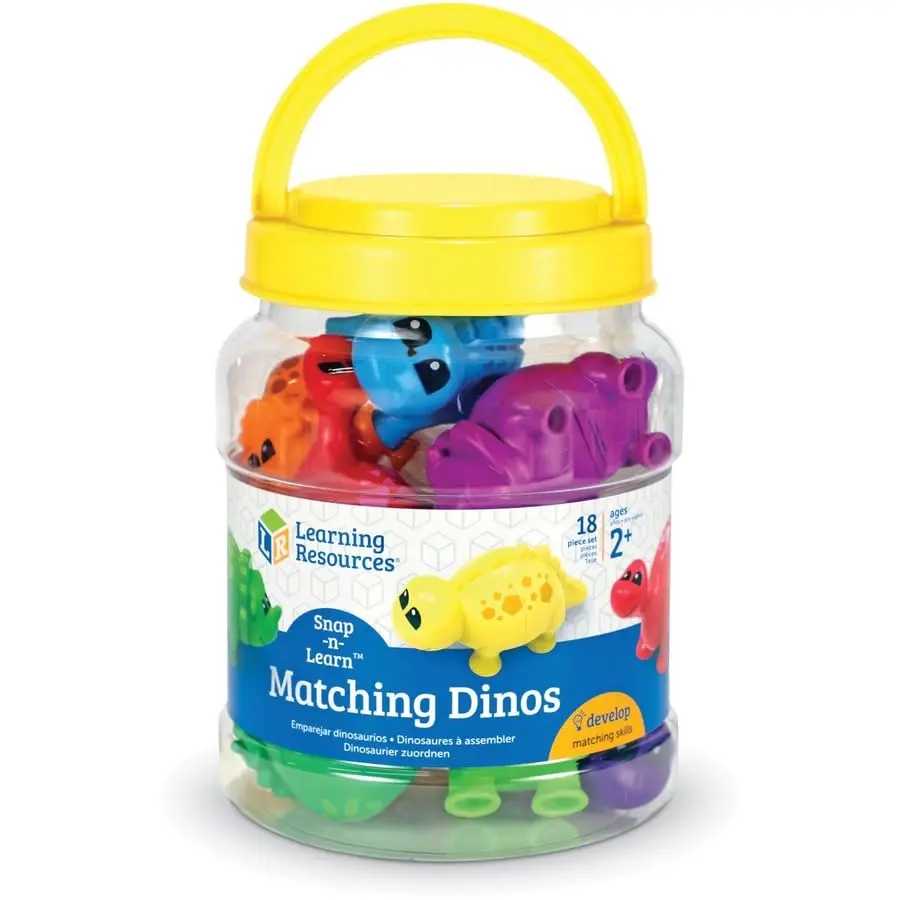 Learning Resources Snap-n-Learn Matching Dinos - Dinosaur Toys, 9-Piece Set | Educational Toddler Fine Motor Skills - view 4