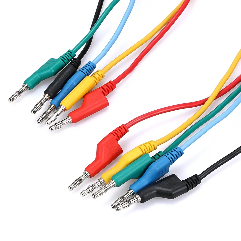 Sumnacon 5-Piece 4mm Banana Plug Test Leads Set | 1m Flexible Silicone, 1000V/15A - view 5