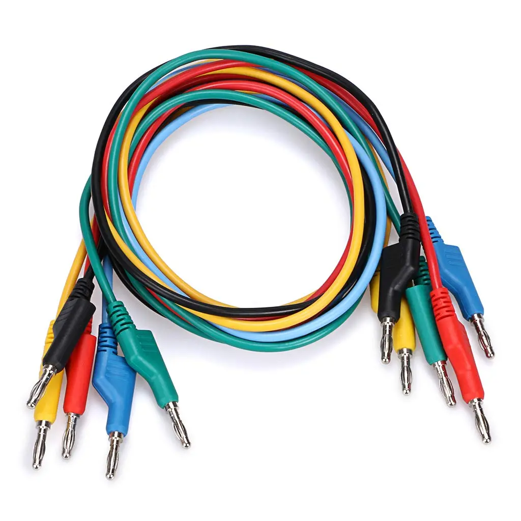 Sumnacon 5-Piece 4mm Banana Plug Test Leads Set | 1m Flexible Silicone, 1000V/15A - view 6
