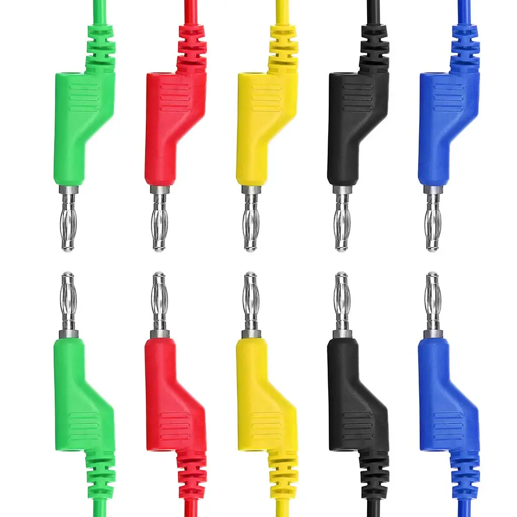 Sumnacon 5-Piece 4mm Banana Plug Test Leads Set | 1m Flexible Silicone, 1000V/15A - view 4