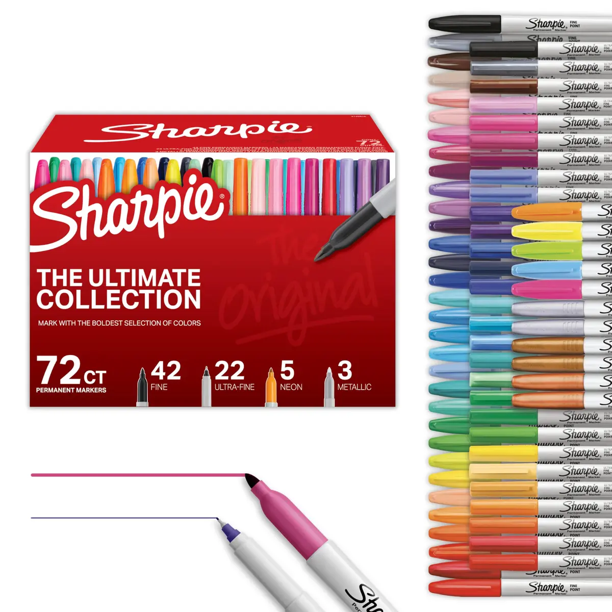 Sharpie Permanent Markers, Ultimate Collection, 72 Count | Bulk Pack Marking Pens - main product image