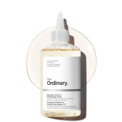 The Ordinary Glycolic Acid 7% Exfoliating Toner for Face, 8.1 Fl Oz | Smooths Skin Texture & Evens Tone - main product image