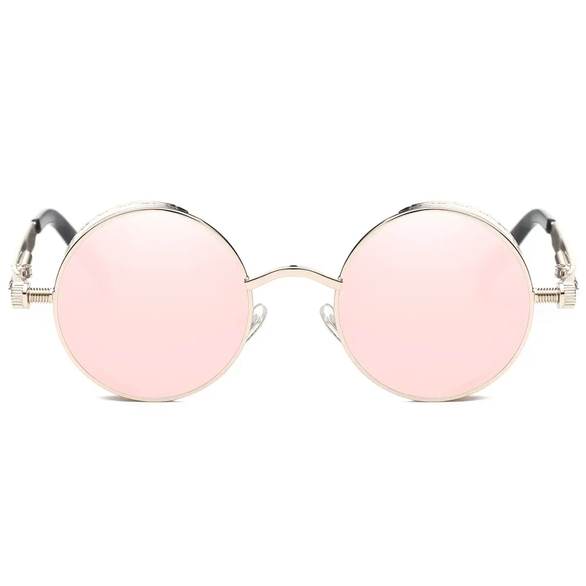 Dollger Round Mirrored Sunglasses 48mm (1.9in) | Vintage Steampunk Style with UV400 Protection - view 2
