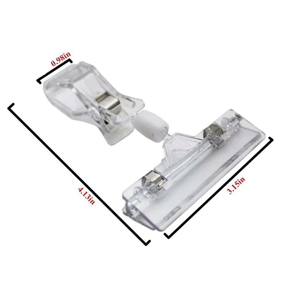 Lopalemry Plastic Merchandise Sign Clip Rotatable Pop Clip-on Holder Stand 4.13x3.15 inch | Clear Acrylic Sign Holder for Store Displays - view 2