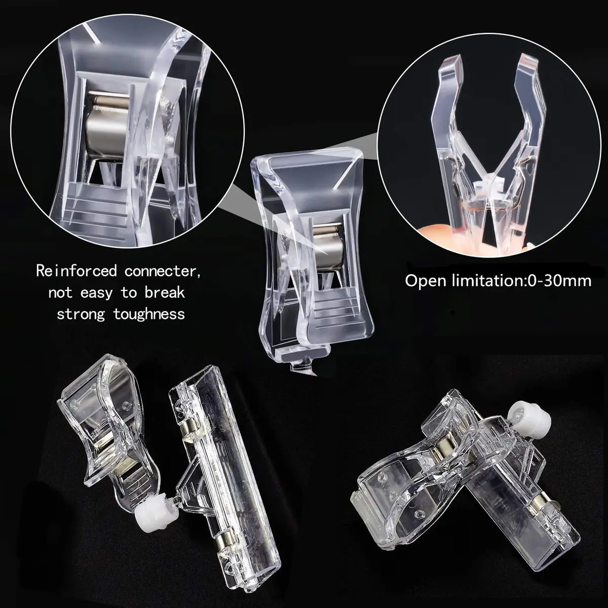 Lopalemry Plastic Merchandise Sign Clip Rotatable Pop Clip-on Holder Stand 4.13x3.15 inch | Clear Acrylic Sign Holder for Store Displays - view 3