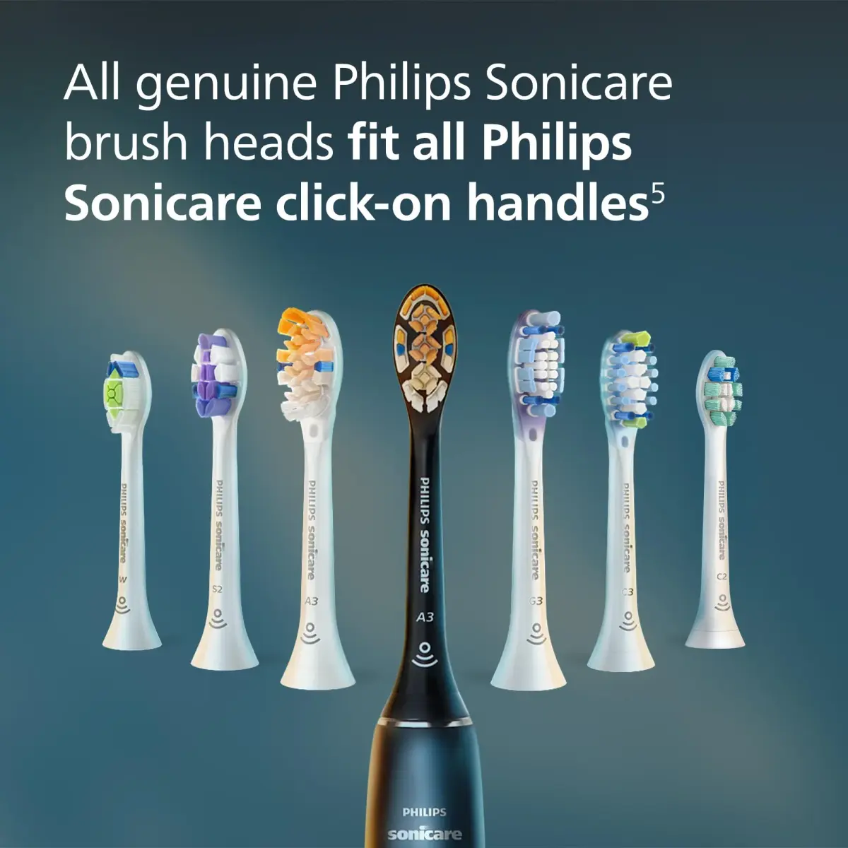 Philips Sonicare C3 Two-in-One Genuine Replacement Electric Toothbrush Heads 4 Pack | Deep Plaque Removal & Whitening - view 8