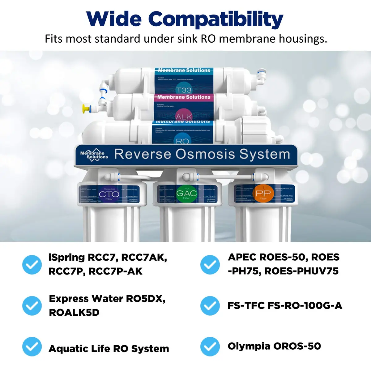 Membrane Solutions 75 GPD Reverse Osmosis Membrane | NSF/ANSI 58 Certified Water Filter for Home Use - view 8