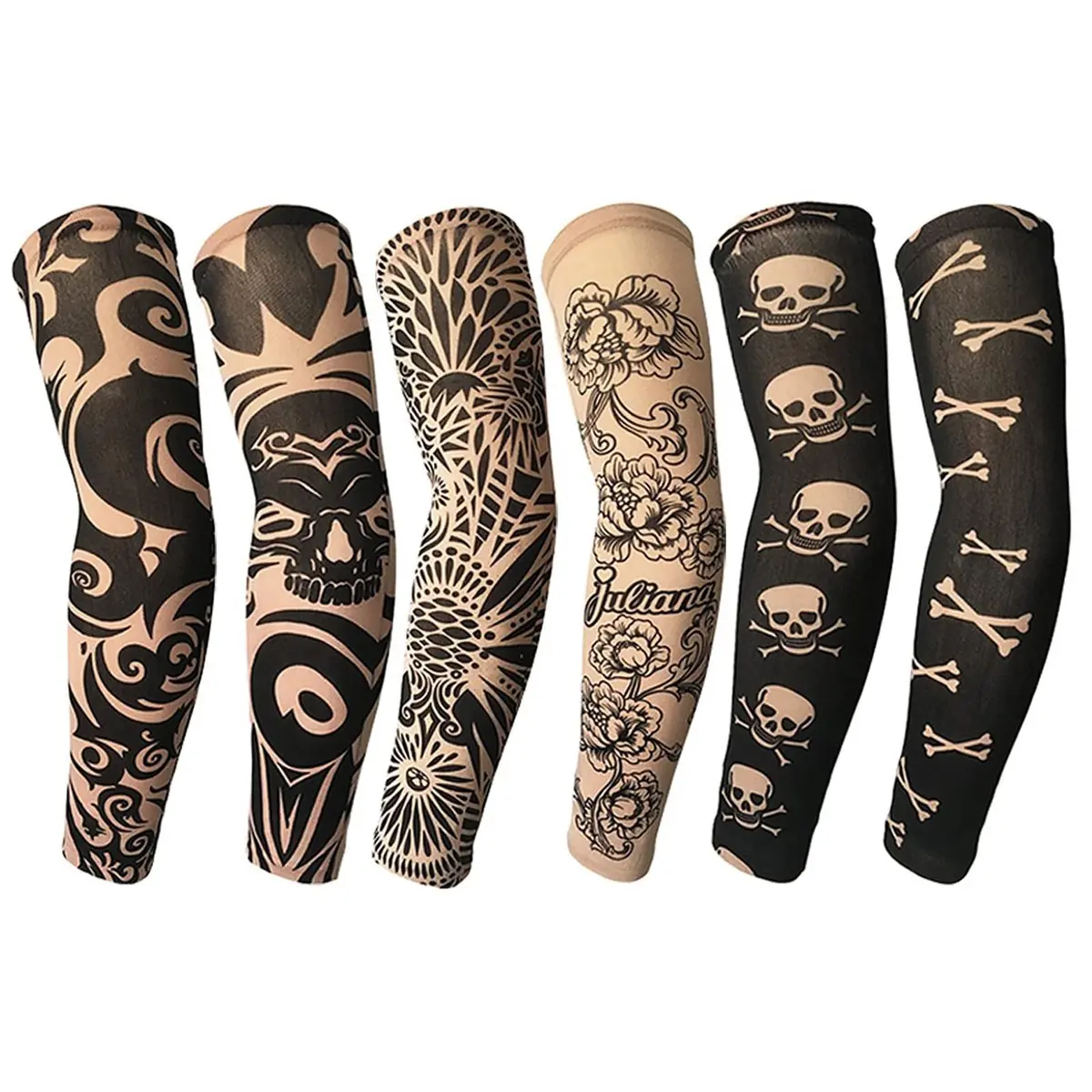 YARIEW Temporary Tattoo Sleeves for Men Arm Sleeves | Realistic Sun Protection & Party Decor (15.4 inch, stretchable) - main product image