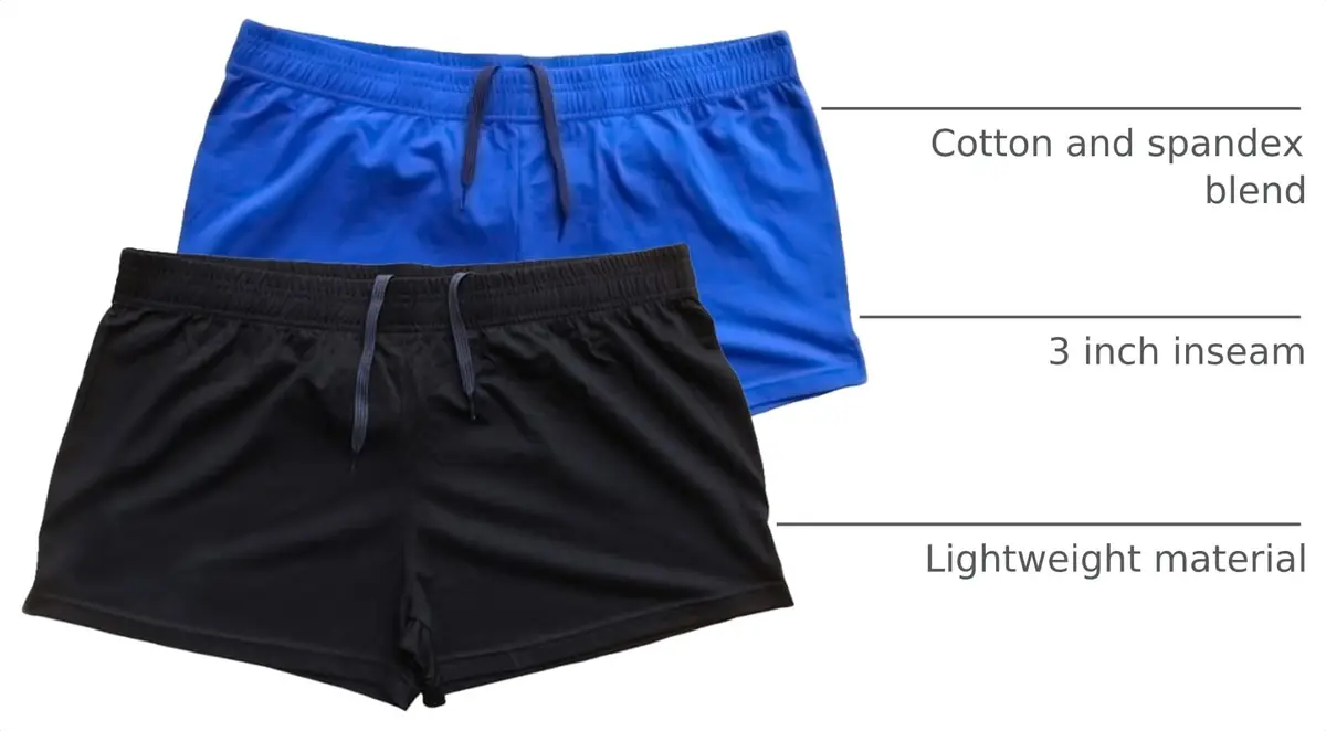 palglg Mens Bodybuilding Shorts 3 Inch Inseam Cotton | Perfect for Workout & Casual Wear - view 4