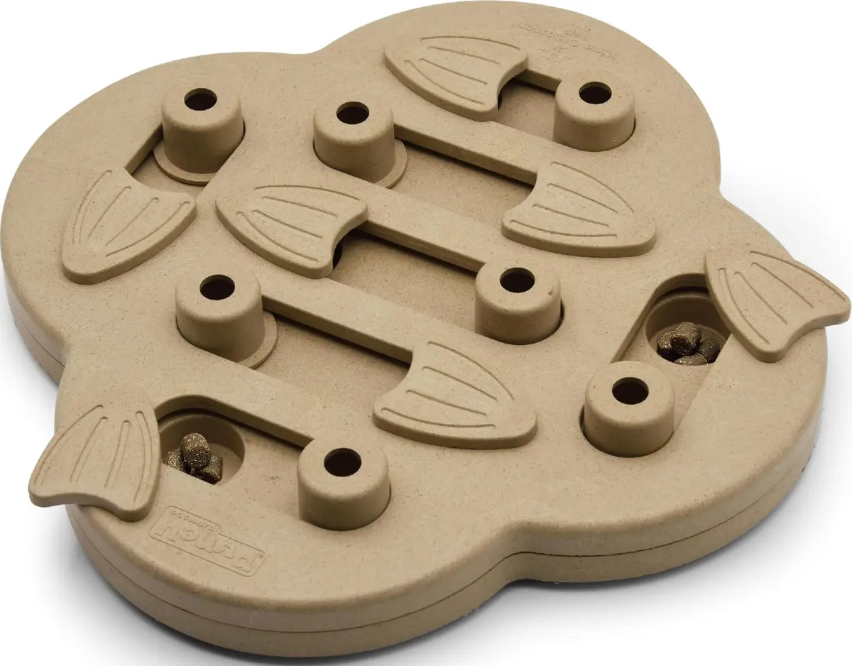 Outward Hound Dog Hide N' Slide Treat Puzzle Toy Level 2 Intermediate Tan | Interactive Dog Enrichment - main product image