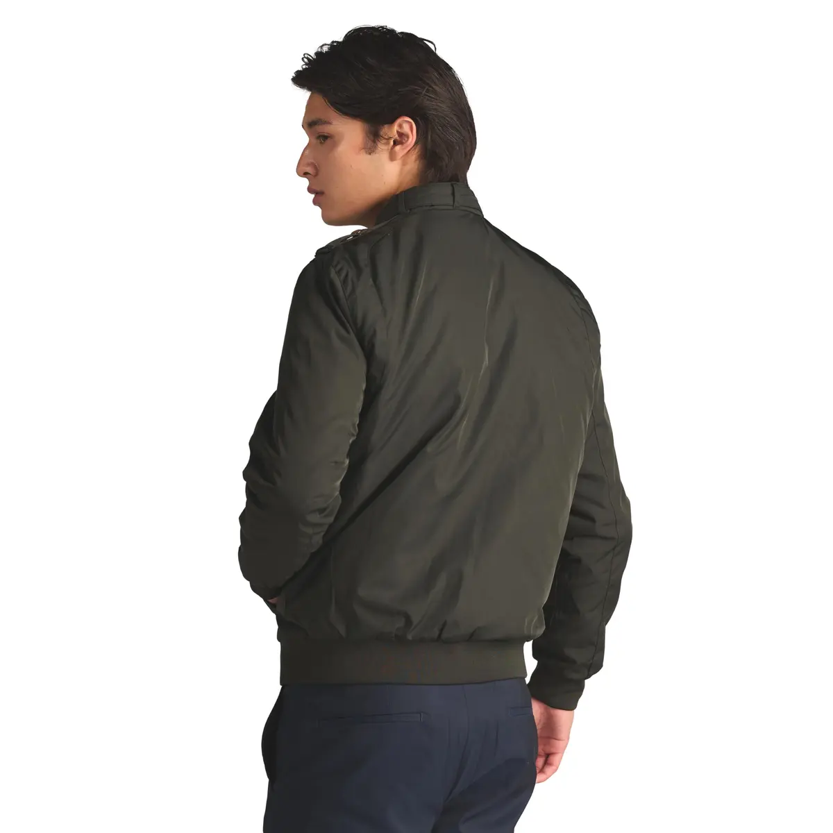 Members Only Men's Iconic Racer Quilted Lining & Slim Fit Jacket (Dark Green, Small) | Slim Fit Windbreaker for Men - view 5