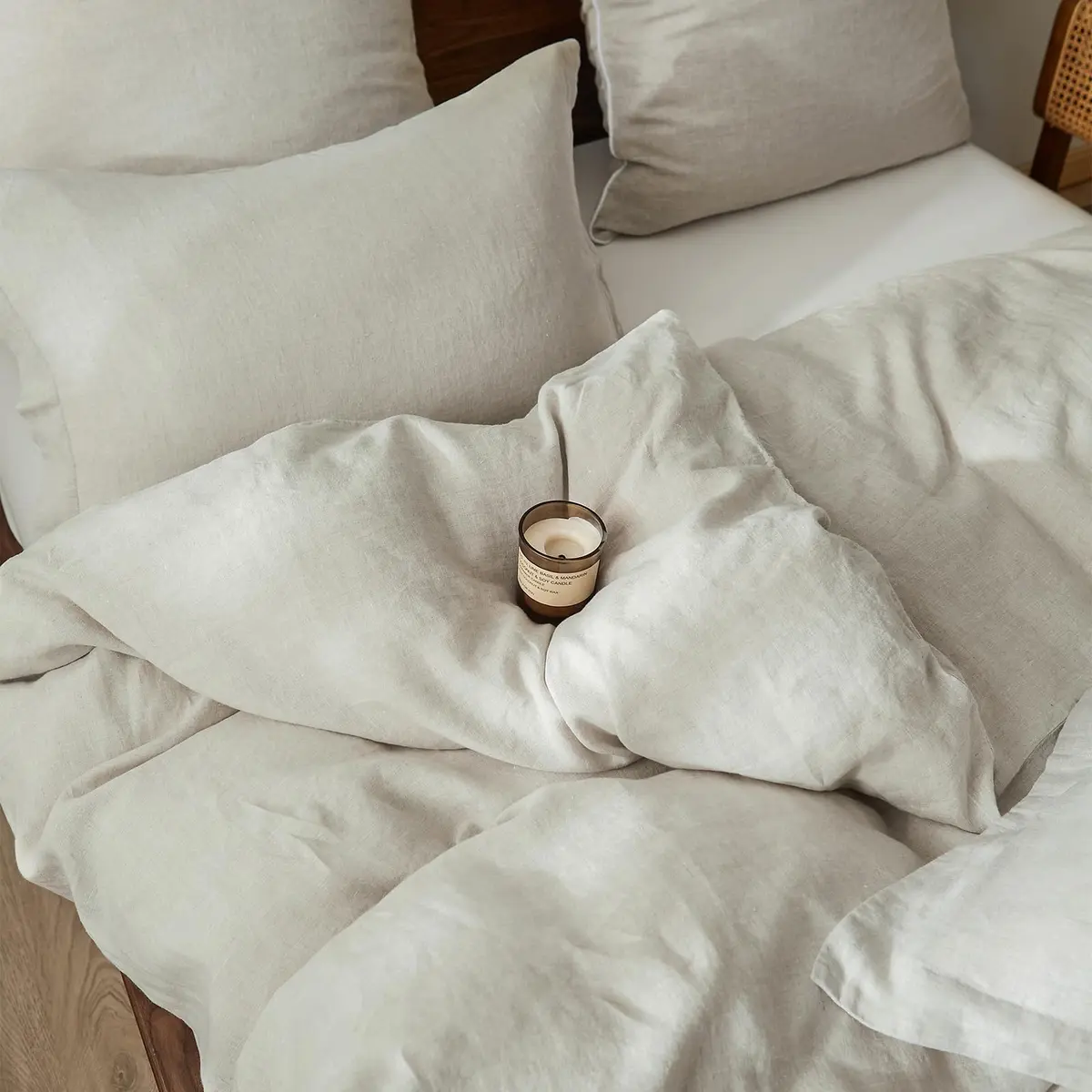 King Linens 100% Linen Pillow Shams Pack of 2 | Soft, Breathable & Eco-Friendly (20'' x 26'') - view 8