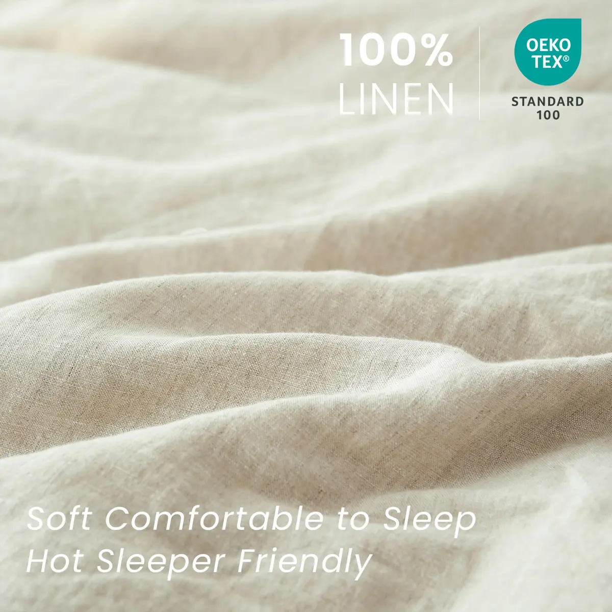 King Linens 100% Linen Pillow Shams Pack of 2 | Soft, Breathable & Eco-Friendly (20'' x 26'') - view 2