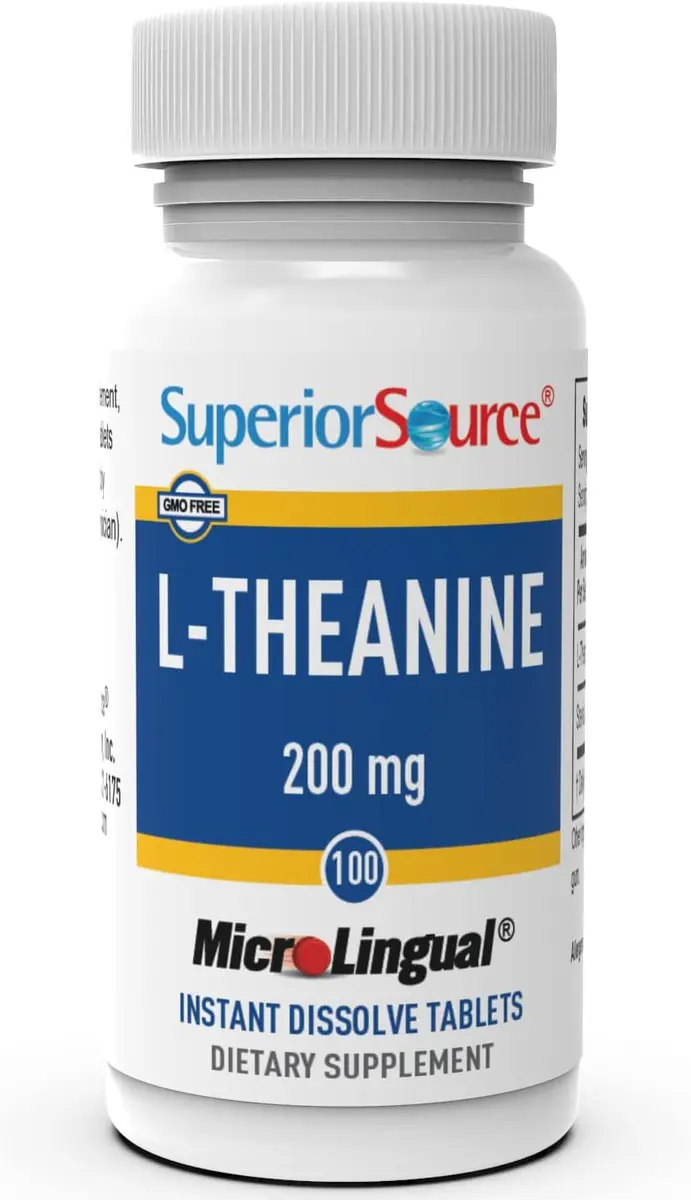 Superior Source L-Theanine 200 mg | Supports Relaxation & Sleep, 100 Sublingual Tablets - view 4