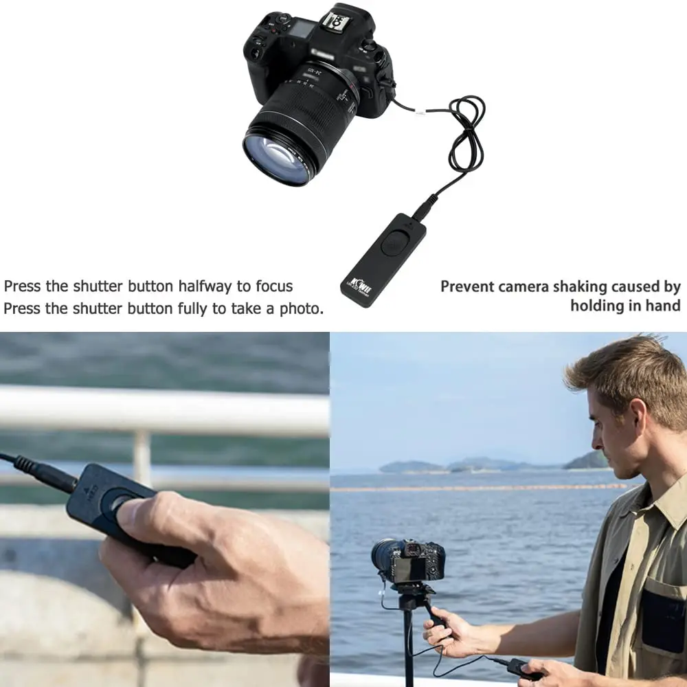 KIWIFOTOS Remote Shutter Release Cord for Sony Alpha A7 IV A7 III A7R V A6600 A6000 ZV-1 | 70cm + 130cm Extension - view 4
