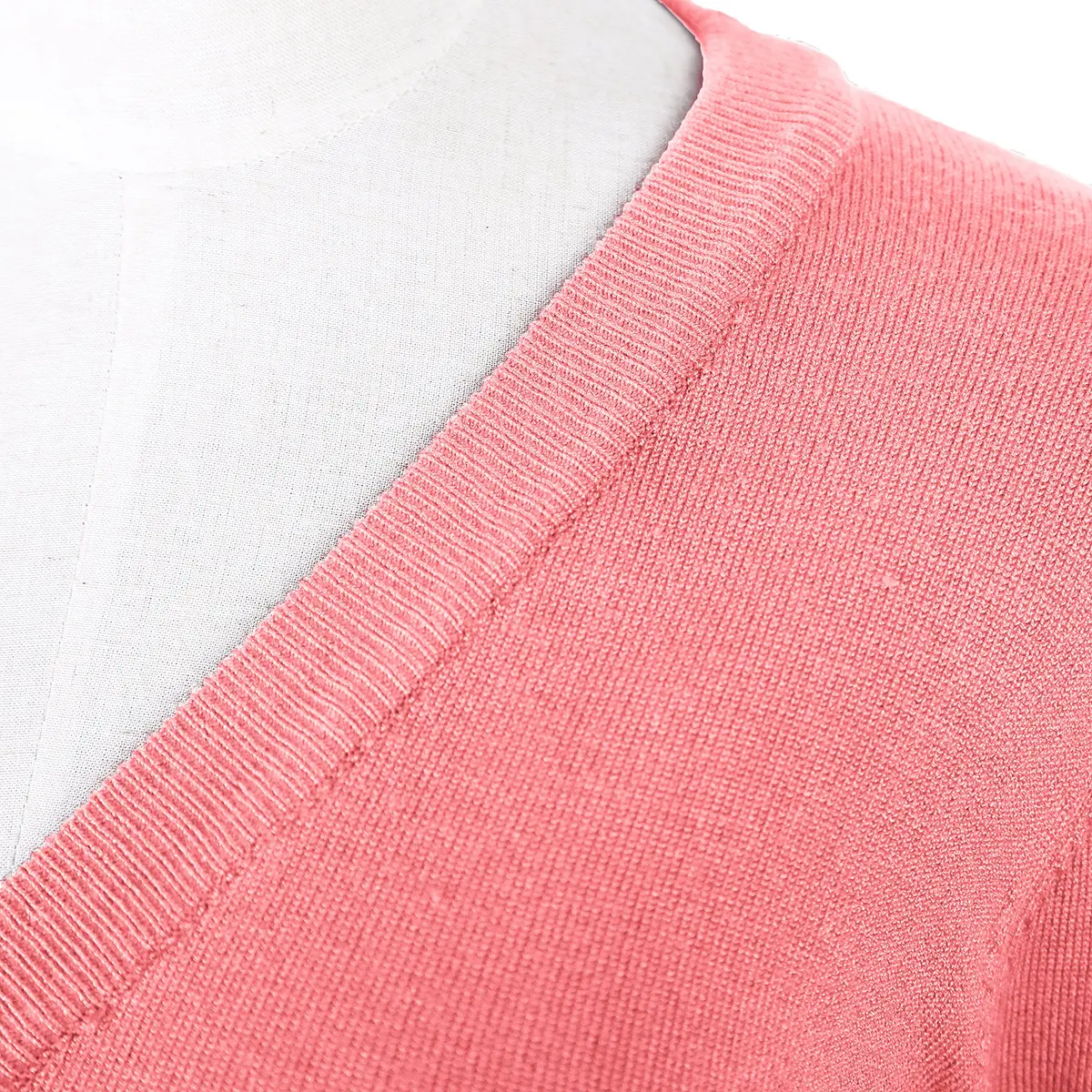 Urban CoCo Women's Cropped Cardigan V-Neck Button Down Sweater 3/4 Sleeve (M, Pink) | Lightweight & Breathable for Indian Climate - view 4