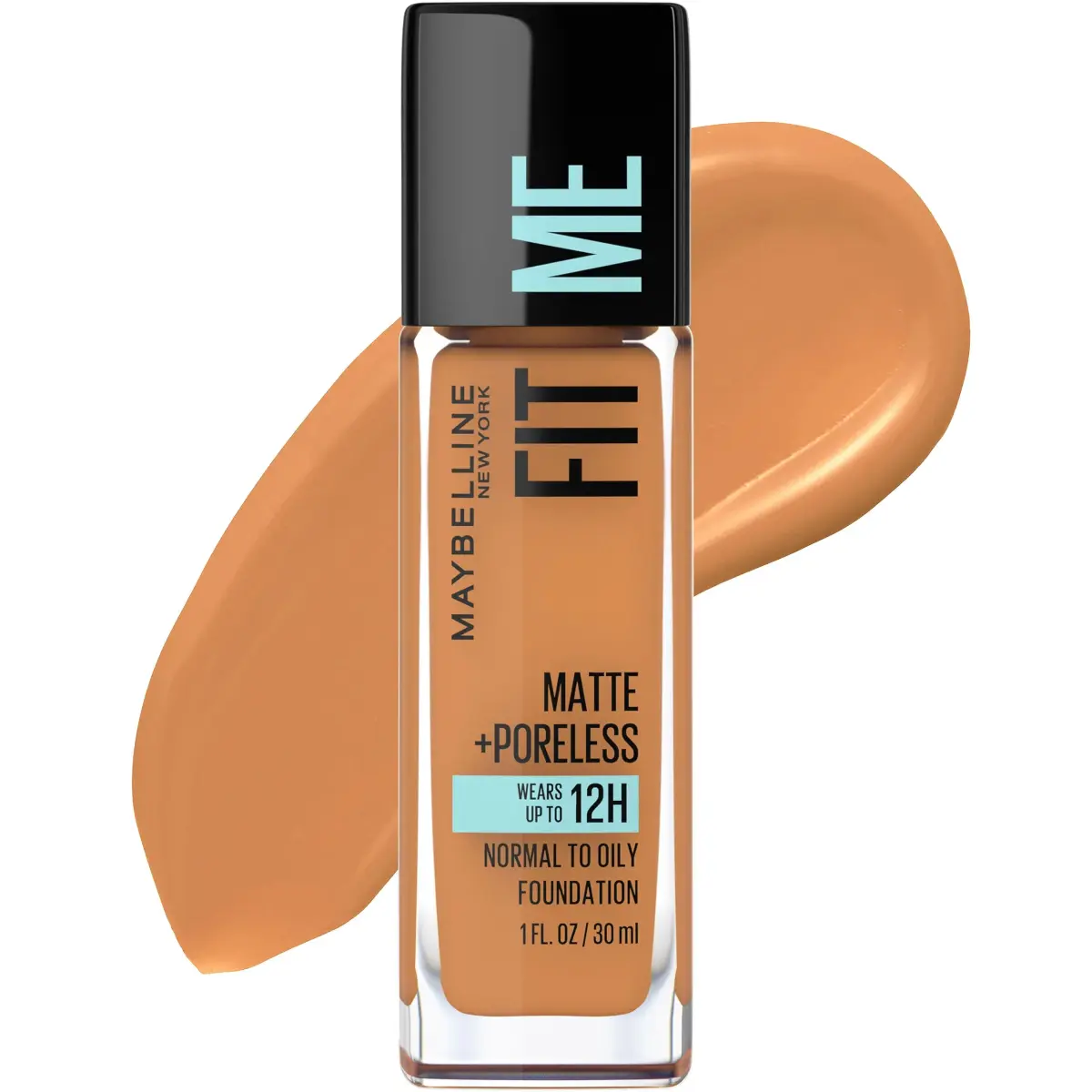 Maybelline Fit Me Matte + Poreless Foundation, 334 Warm Sun, 1 Fl Oz | Oil-Free, Pore Minimizing - main product image