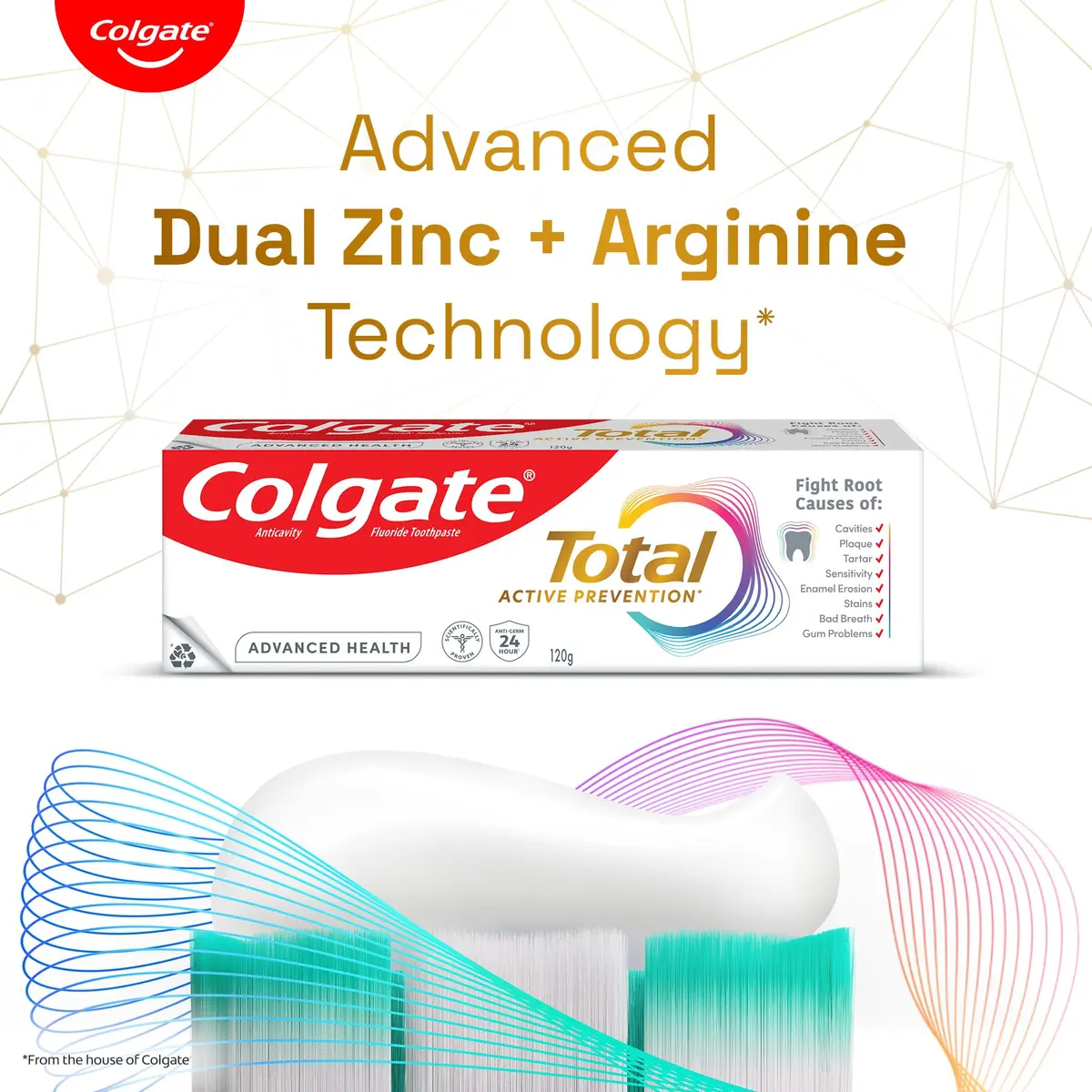Colgate Total Care Toothpaste 120GM | 12-Hour Germ Defense & Anti-Germ Shield - view 6