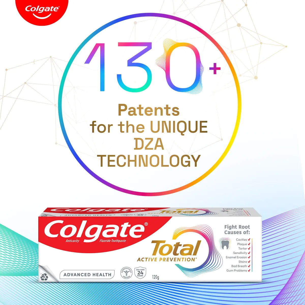 Colgate Total Care Toothpaste 120GM | 12-Hour Germ Defense & Anti-Germ Shield - view 7