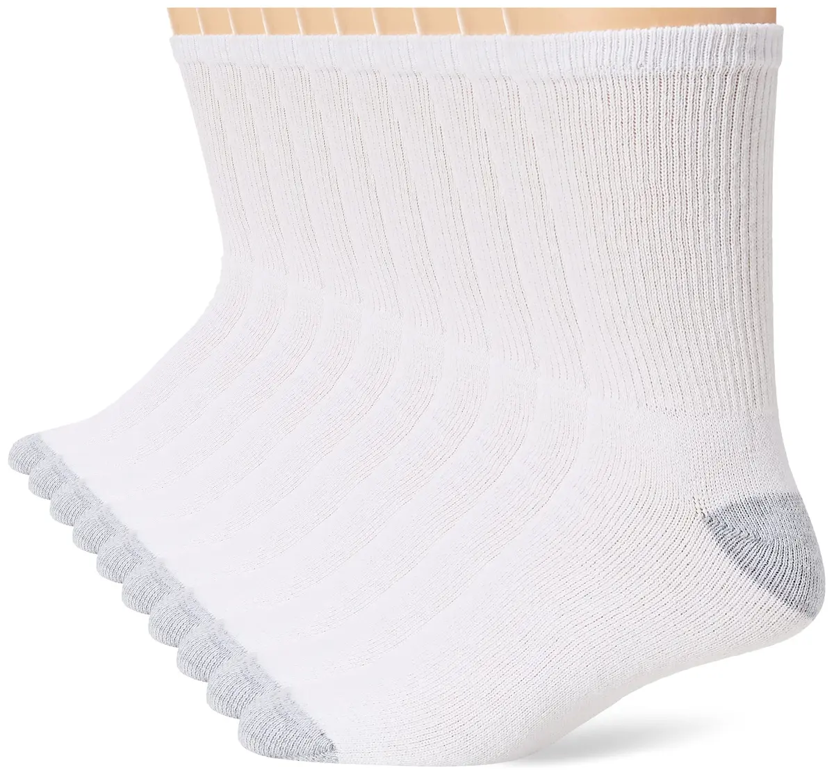 Hanes FreshIQ Cushion Crew Socks Size 6-12 | Comfort & Durability with Odor Control - main product image
