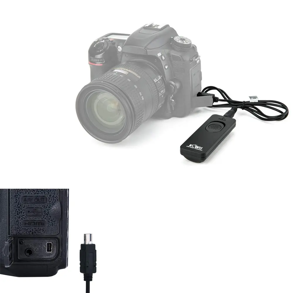 KIWIFOTOS MC-DC2 Remote Shutter Release Cord for Nikon Z7 Z6 D750 D7500 D5600 D3300 D610 & More Nikon Cameras | Wired Connectivity, 2-Stage Button - view 6