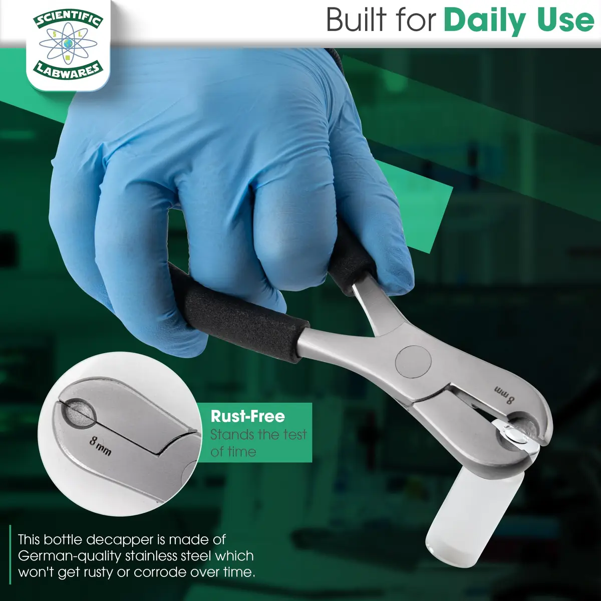 Scientific Labwares Dual Action Decapper Pliers for Crimped Vials and Bottles (8mm & 30mm) | Lab Supply - view 6