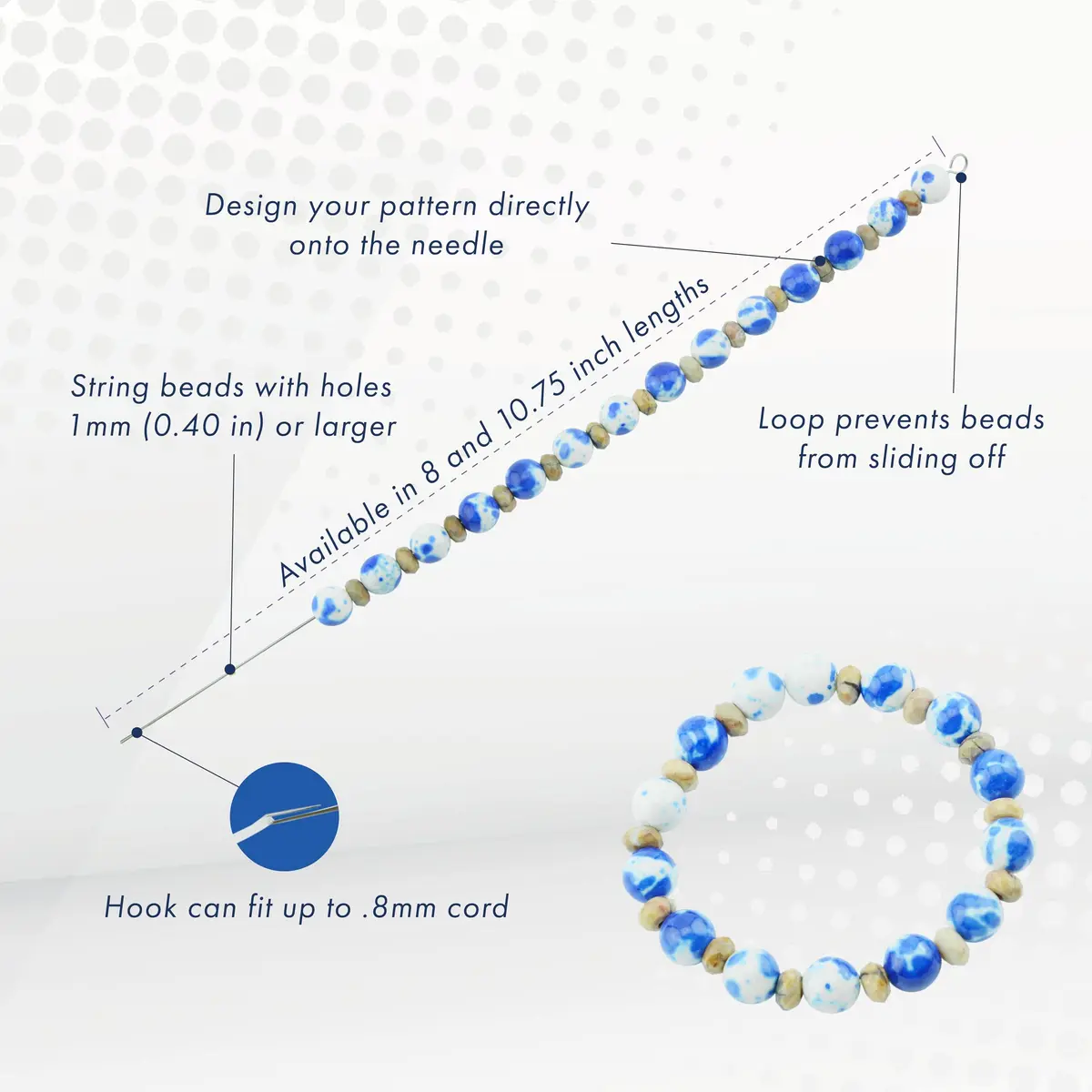 Beadalon Elastic Cord Beading Needle 10.75 Inches | Easy Threading Tool for Jewelry Making - view 4