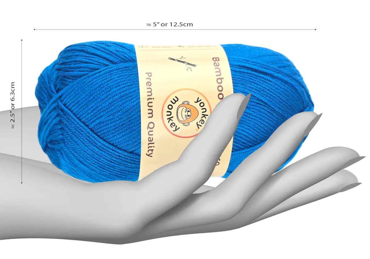 Yonkey Monkey Yarn 500g | Rayon & Cotton Blend for Crochet & Knitting, Baby & Craft Projects - view 2