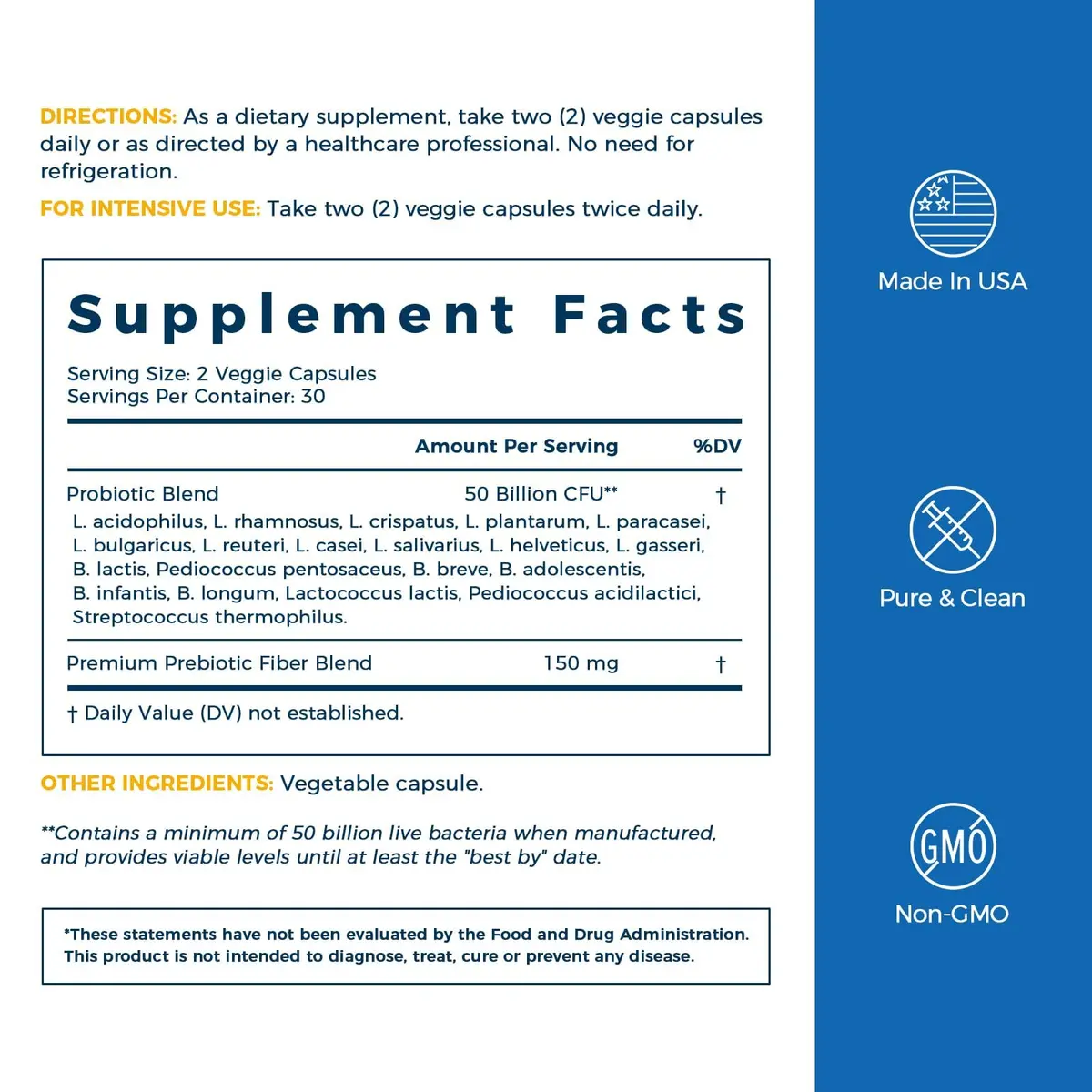 NewRhythm Probiotics 50 Billion CFU 60 Veggie Capsules | Targeted Release for Gut Health - view 7