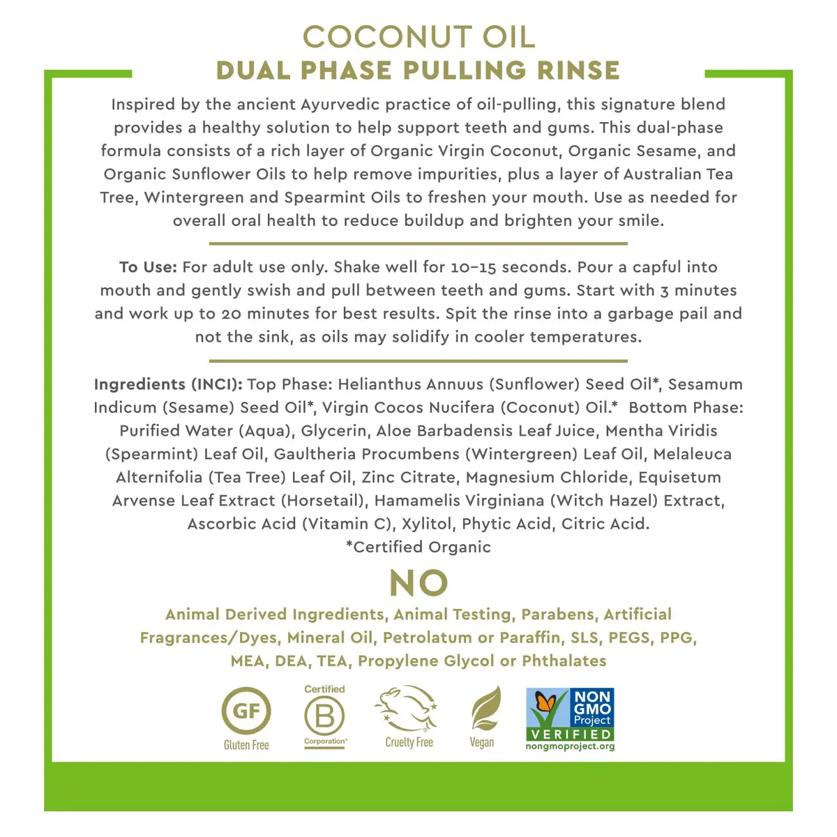 Desert Essence Coconut Oil Dual Phase Mouthwash, 8 Fl Oz | Organic, Vegan, Alcohol-Free Mouth Rinse - view 2