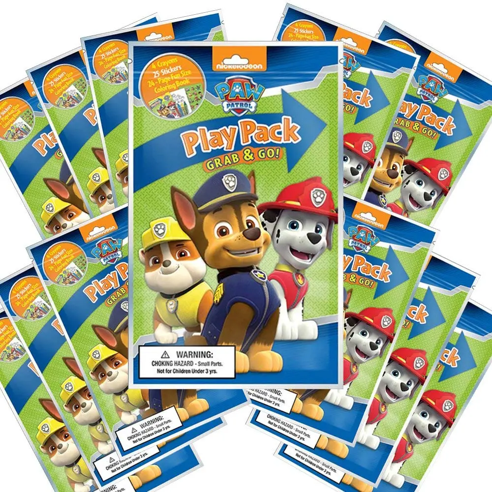 Bendon Nickelodeon Paw Patrol Grab and Go Play Packs (Pack of 12) | Party Favors & Kids Travel - main product image