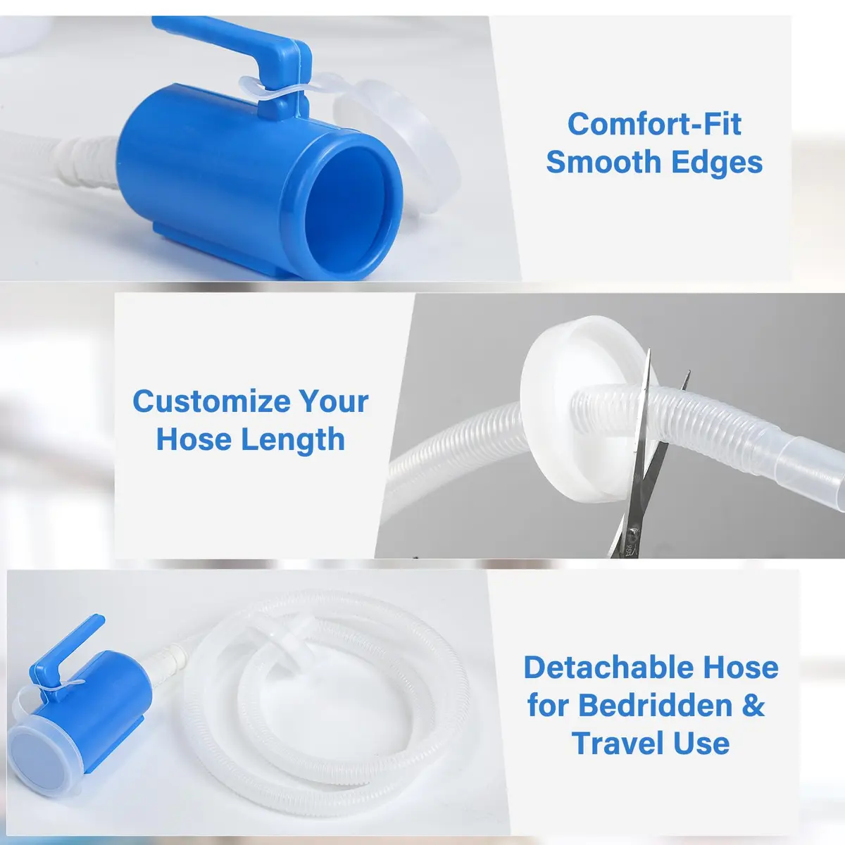 ONEDONE Portable Urinals for Women 2000ML | 2-in-1 Bedside & Travel Urinal (Blue) - view 7
