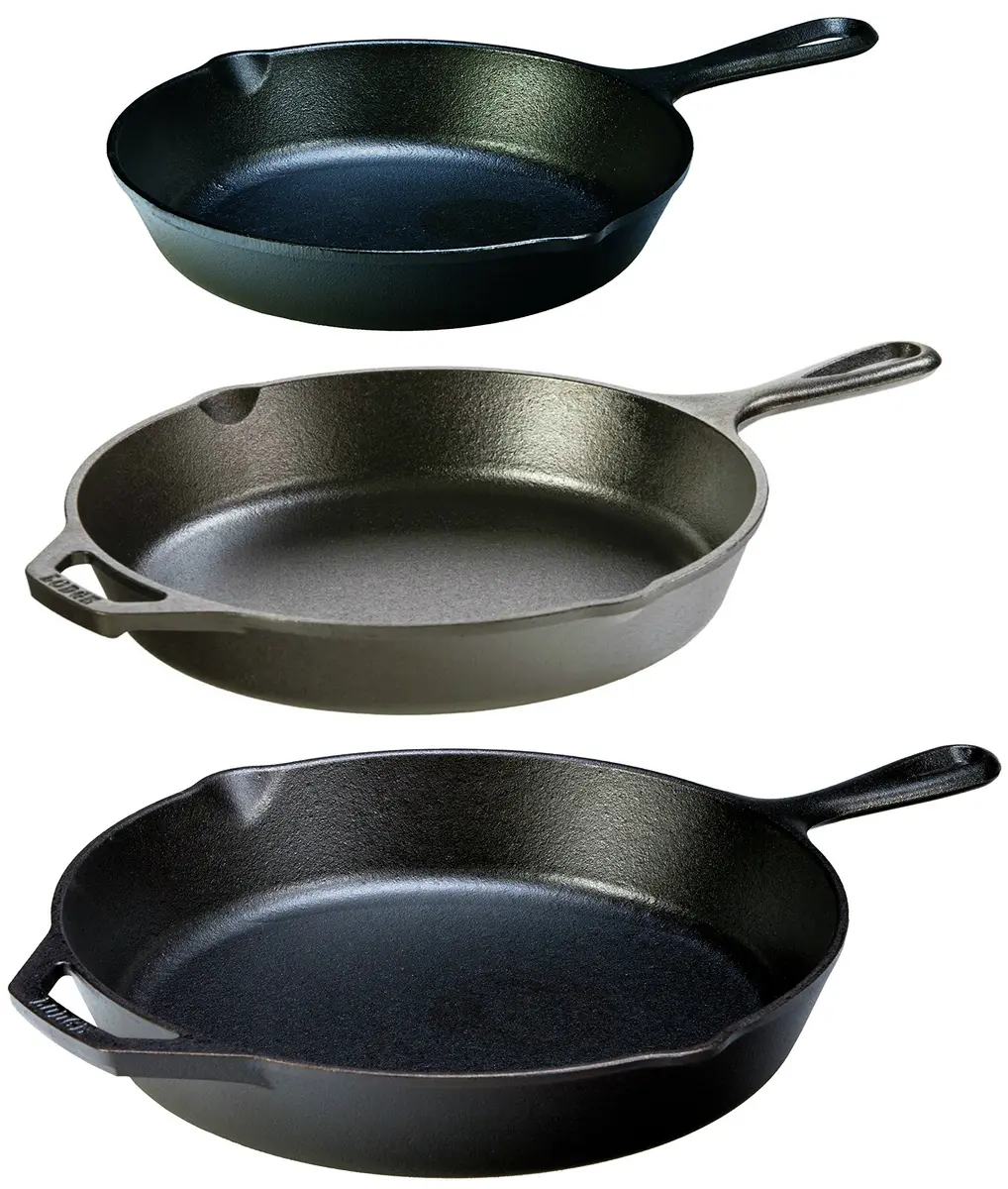Lodge Cast Iron 3 Skillet Bundle 12in & 10.25in | Durable, Oven Safe, Versatile Cooking - main product image