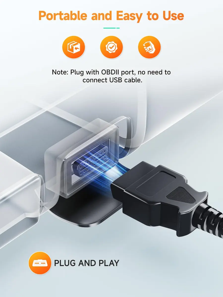 ANCEL AD410 Vehicle Scan Tool | Supports All 1996+ OBD2 Cars, Fault Code Reader, Live Data, Easy for Beginners - view 5