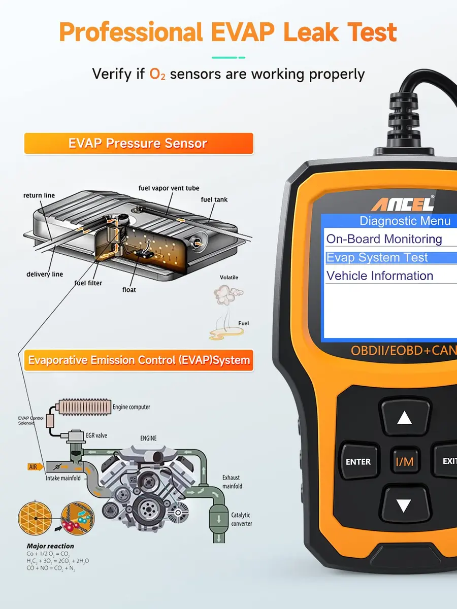 ANCEL AD410 Vehicle Scan Tool | Supports All 1996+ OBD2 Cars, Fault Code Reader, Live Data, Easy for Beginners - view 8
