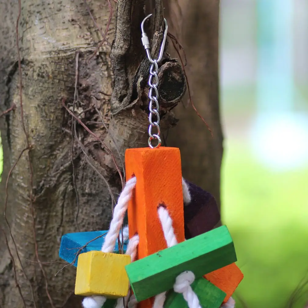 KINTOR Large Parrot Chew Toy, Bird Cage Toy for Macaw, African Grey, Cockatoos | Durable & Colorful Beak Grinder - view 4