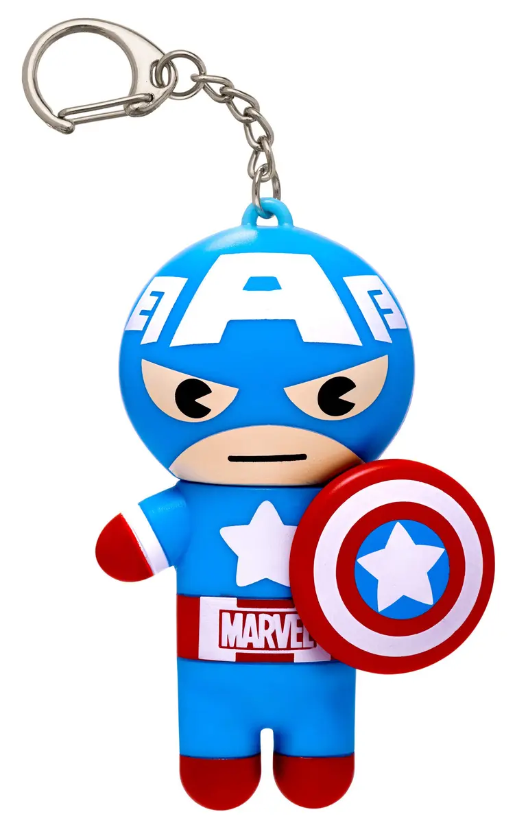 Lip Smacker Marvel Lip Balm Keychain 0.14oz | Clear & Glossy, Fun & Giftable, Cruelty-Free - Captain America - main product image
