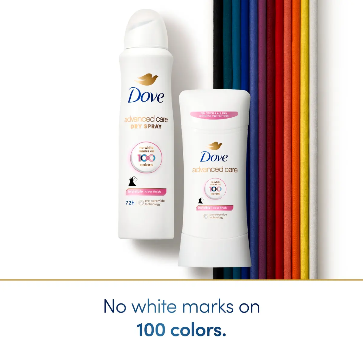 Dove Advanced Care Invisible Clear Finish Antiperspirant Deodorant Stick 10.4 oz (2.6 oz x 4) | 72-Hour Sweat & Odor Protection - view 2