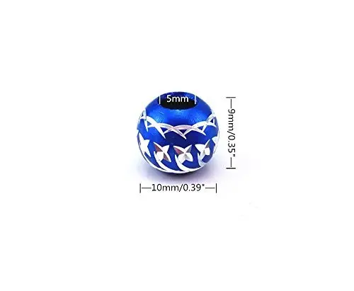 Honbay 50pcs 13mm Aluminum Carving Beads | Colorful Jewelry Spacer Beads for DIY Crafts - view 5