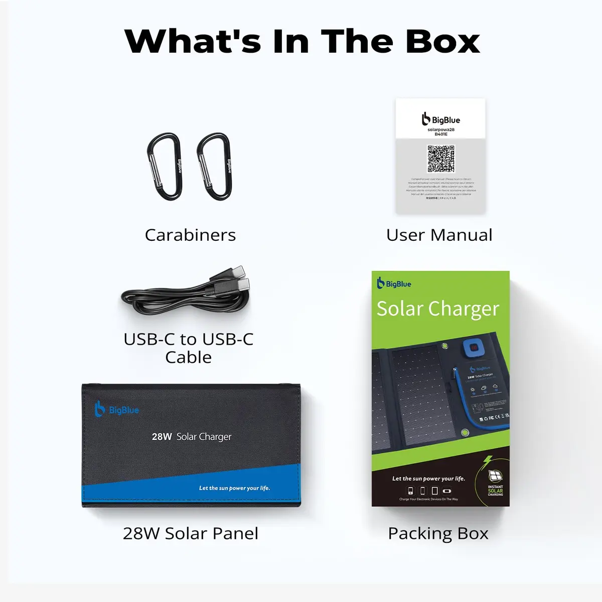 BigBlue 28W Solar Panel Charger 600g (1.3lb) | 25.4% High-Efficiency, USB-A/USB-C Ports, Digital Ammeter - view 8