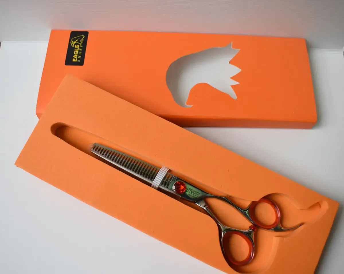 EAGLE SHARP Professional Hair Thinning Shears 6.5 cm (6 inch) | 30-Tooth Blender Convex Blade - view 8
