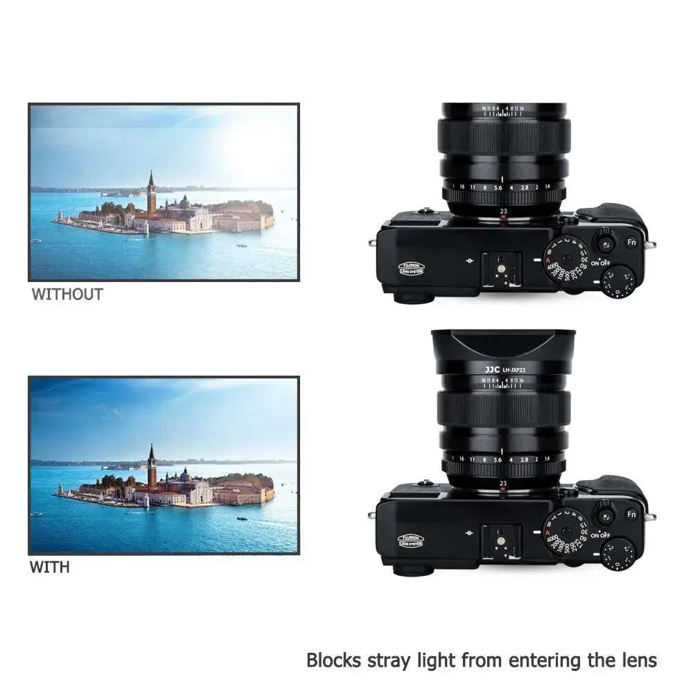 JJC Metal Lens Hood Shade for Fujifilm XF 23mm F1.4 R & XF 56mm F1.2 R Lenses | Bayonet Mount, Blocks Stray Light - view 5