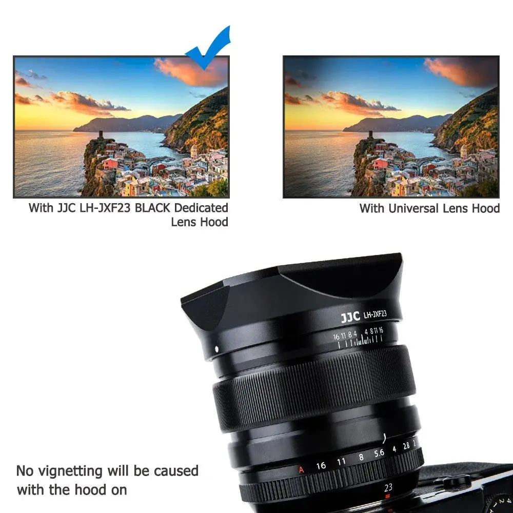 JJC Metal Lens Hood Shade for Fujifilm XF 23mm F1.4 R & XF 56mm F1.2 R Lenses | Bayonet Mount, Blocks Stray Light - view 6