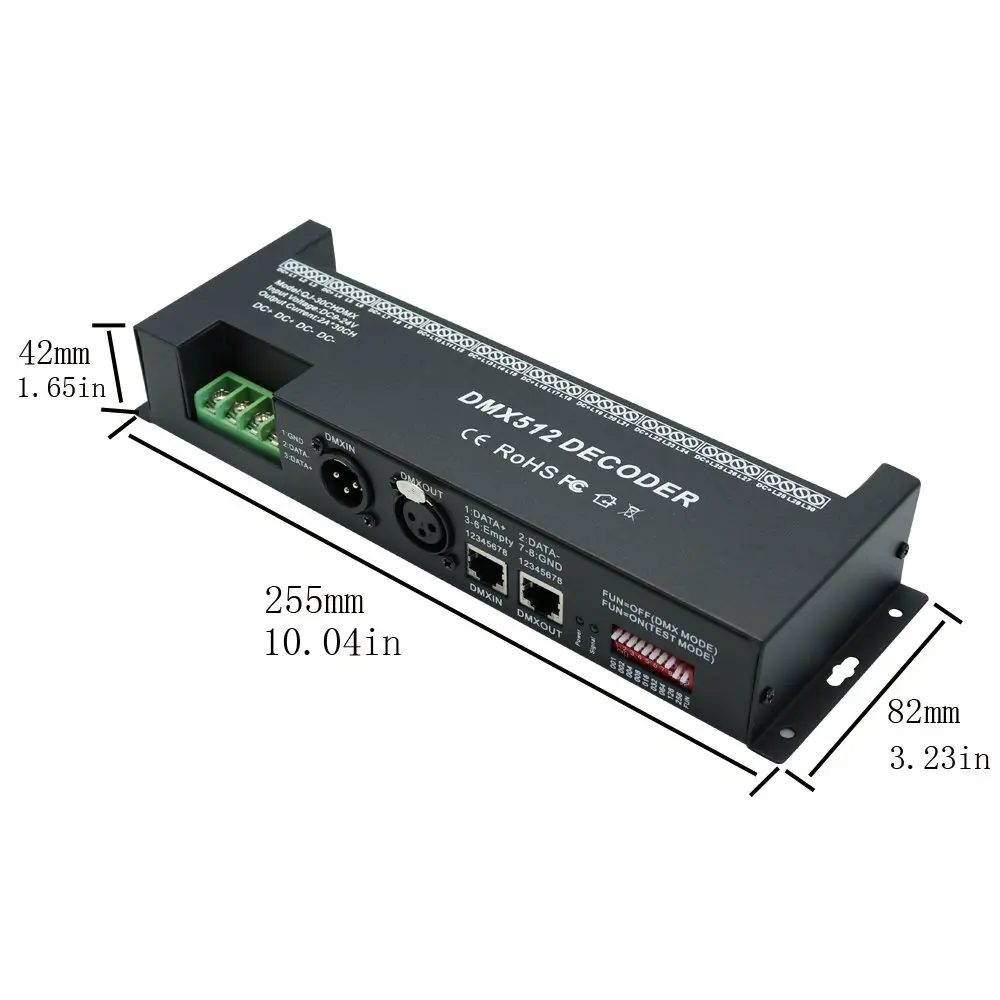 AMKI DMX 512 LED Decoder Controller for RGB Tape Strip Light Dimmer Driver 30 Channel | Stage Lighting Control - view 2