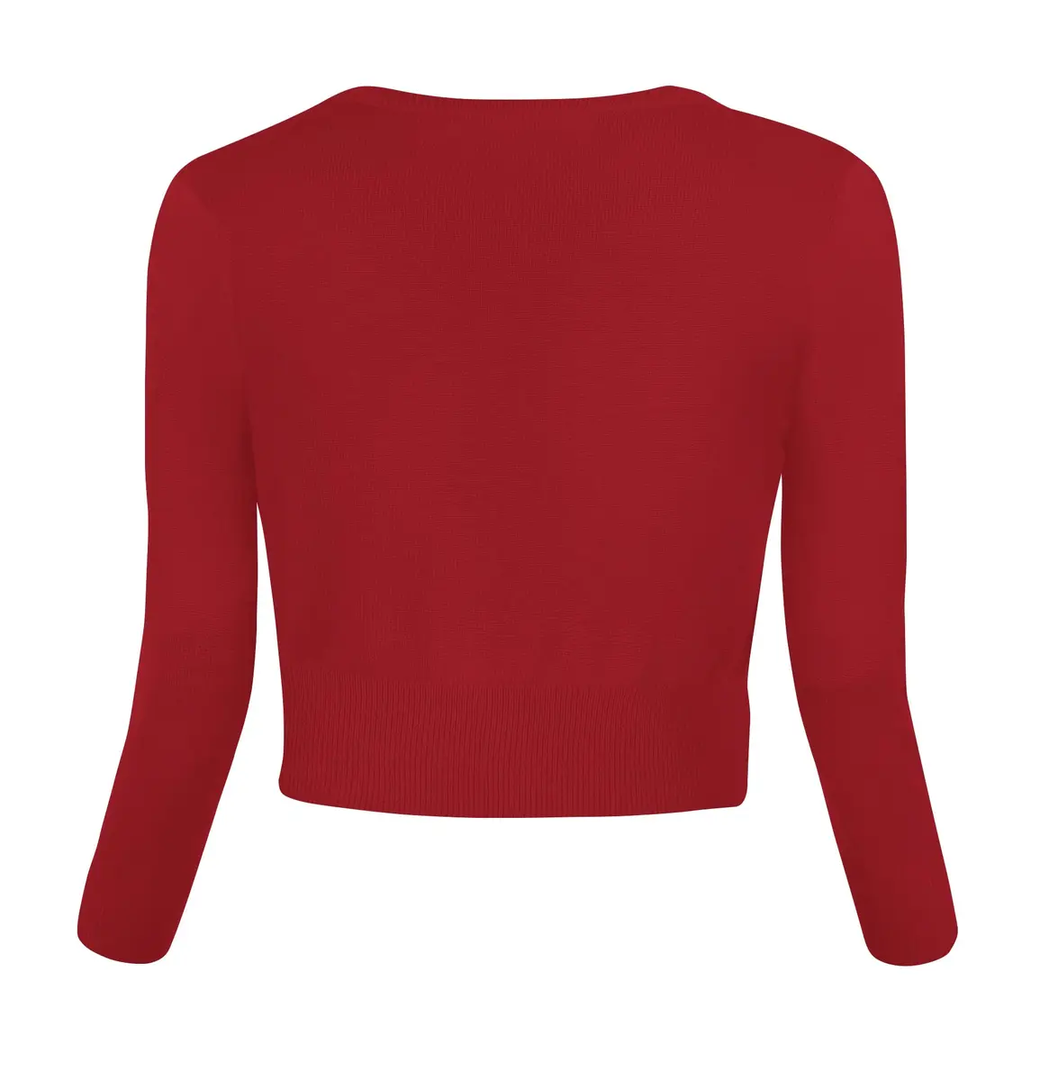 Urban CoCo Women's Cropped Cardigan V-Neck Button Down Knitted Sweater 3/4 Sleeve XL | Chic & Breathable - view 3
