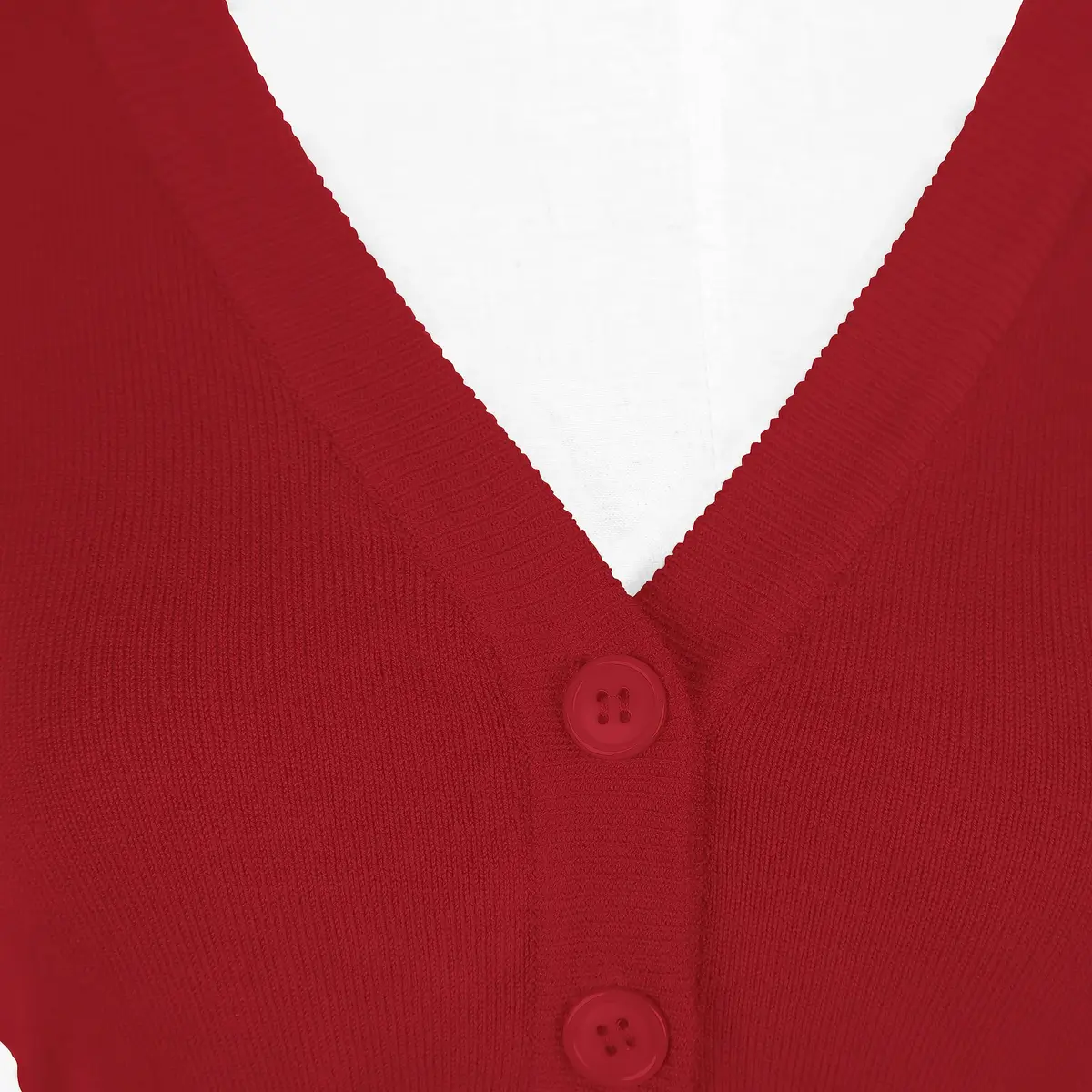 Urban CoCo Women's Cropped Cardigan V-Neck Button Down Knitted Sweater 3/4 Sleeve XL | Chic & Breathable - view 4