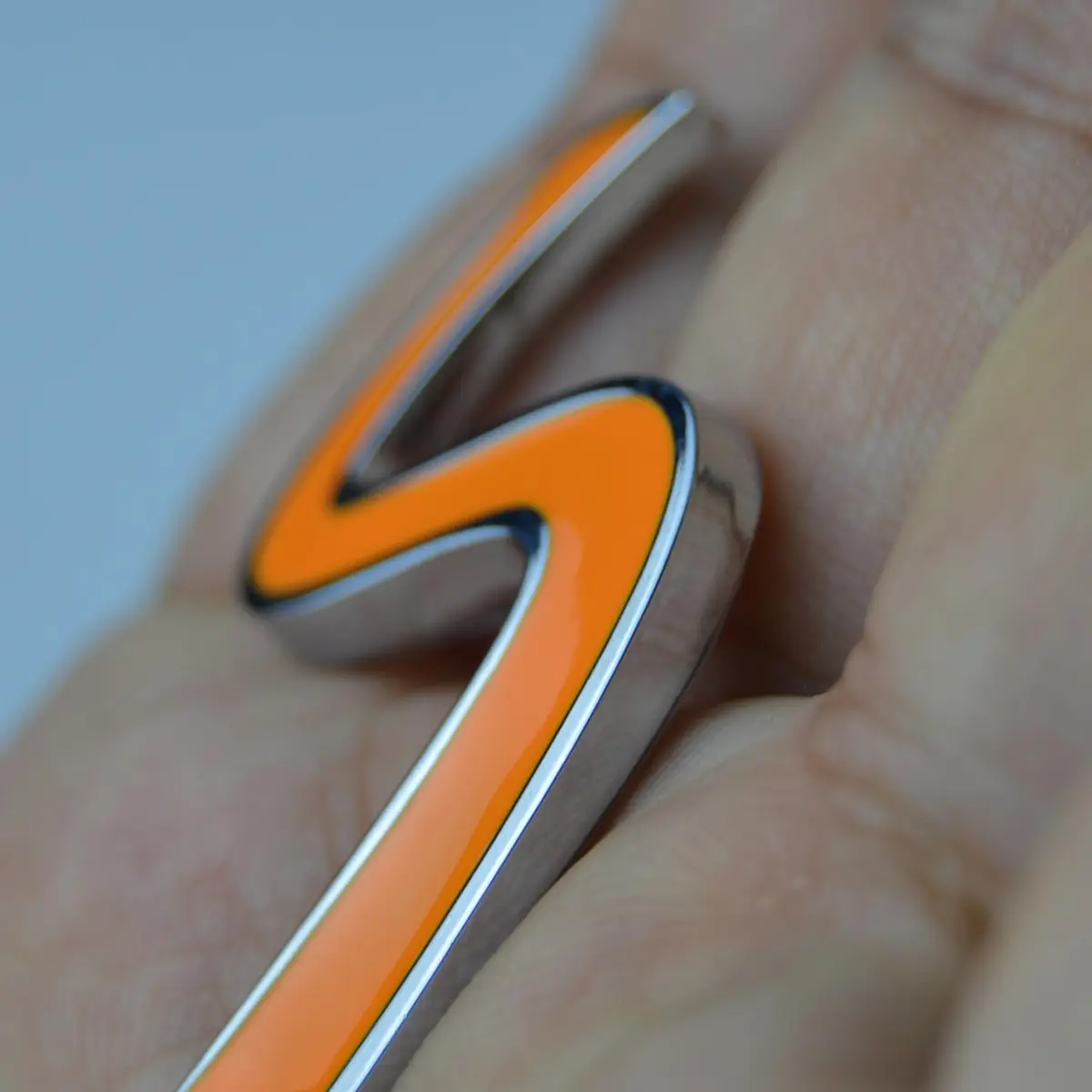 Zorratin Orange 3D Metal Emblem with Self-Adhesive for Mini Cooper | Weatherproof & Fade-Resistant - view 4