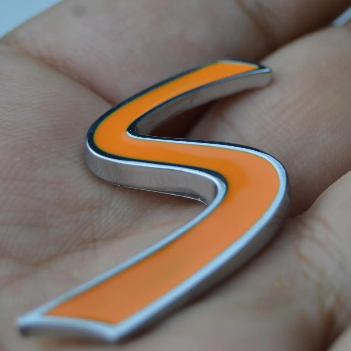 Zorratin Orange 3D Metal Emblem with Self-Adhesive for Mini Cooper | Weatherproof & Fade-Resistant - view 3