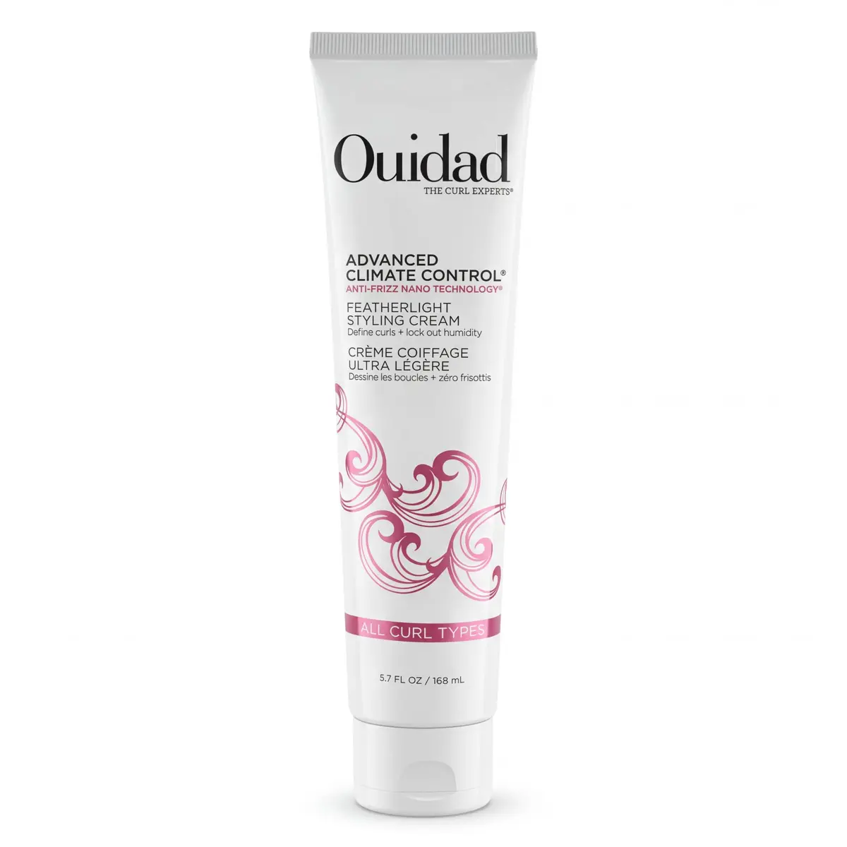 Ouidad Advanced Climate Control Featherlight Curls Styling Cream, 168 ml | Soft Hold for Curly Hair - main product image