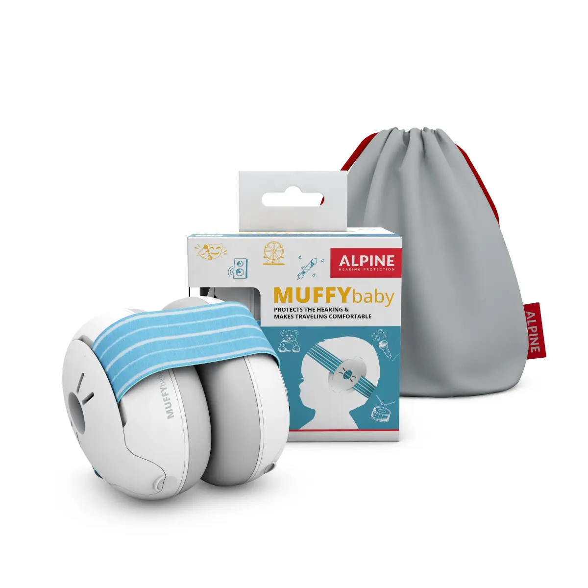 Alpine Muffy Baby Ear Protection Earmuffs for Babies & Toddlers up to 4 Years | Noise Reduction 23 dB SNR - main product image